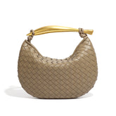 Sac à sardines tissé à la conception d'intérêt spécial Sac à bandoulière simple en métal portable et décontracté pour femmes